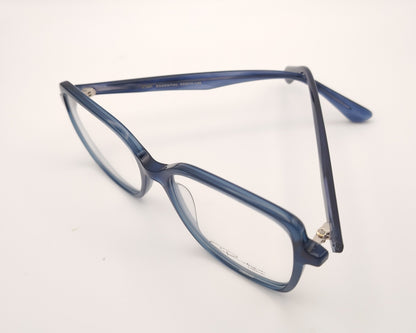gafas graduadas cuadradas azul translúcido de pasta ligera