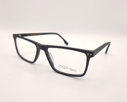 gafas graduadas rectangulares en negro mate ligeras de diseño moderno
