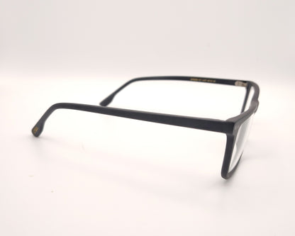 gafas graduadas rectangulares en negro mate ligeras de diseño moderno