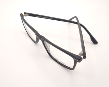 gafas graduadas rectangulares en negro mate ligeras de diseño moderno