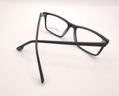 gafas graduadas rectangulares en negro mate ligeras de diseño moderno