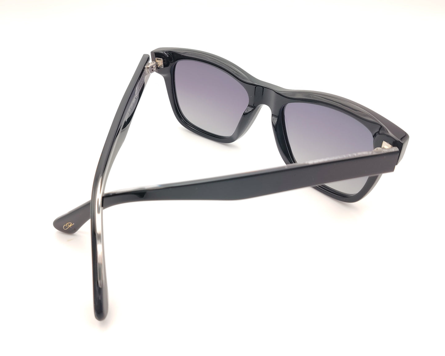 gafas de sol polarizadas negras rectangulares de pasta