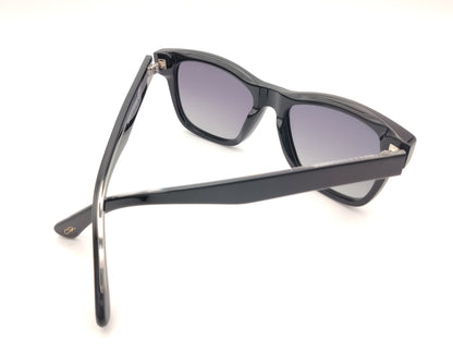 gafas de sol polarizadas negras rectangulares de pasta