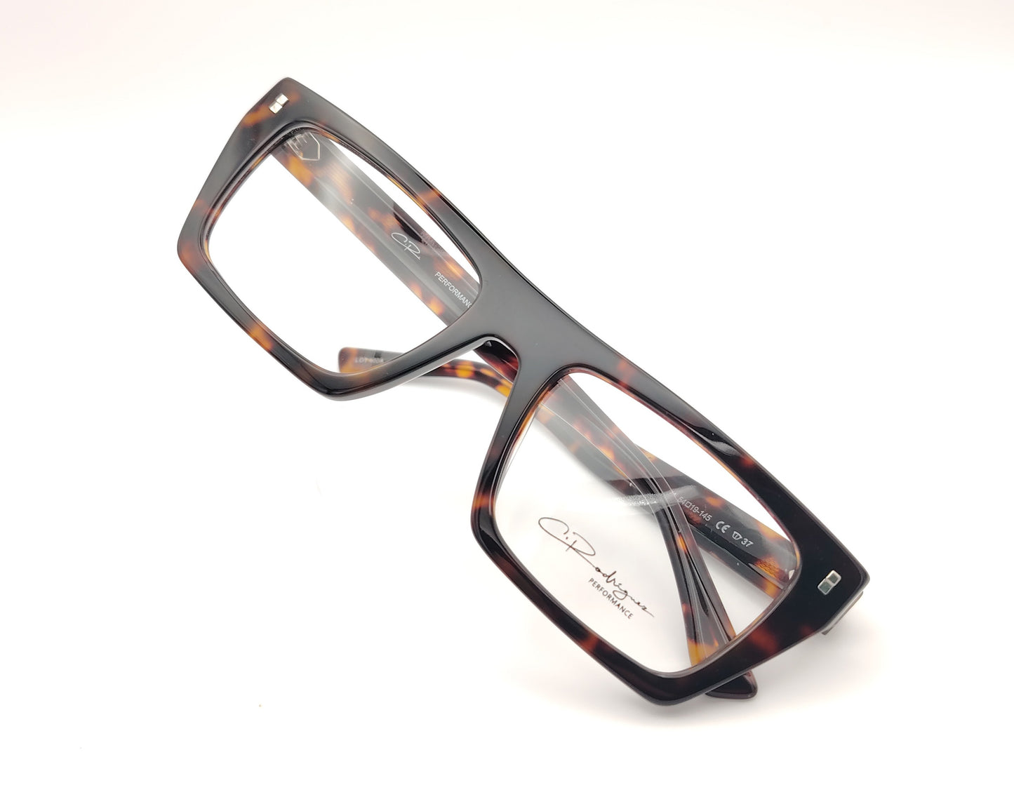 gafas graduadas rectangulares carey oscuro de pasta 