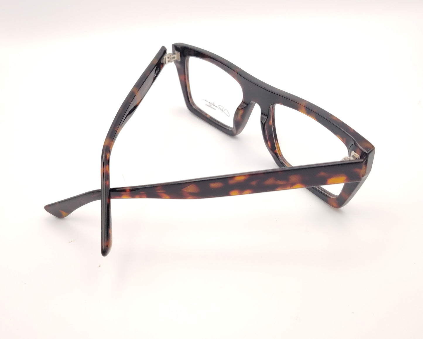 gafas graduadas rectangulares carey oscuro de pasta 