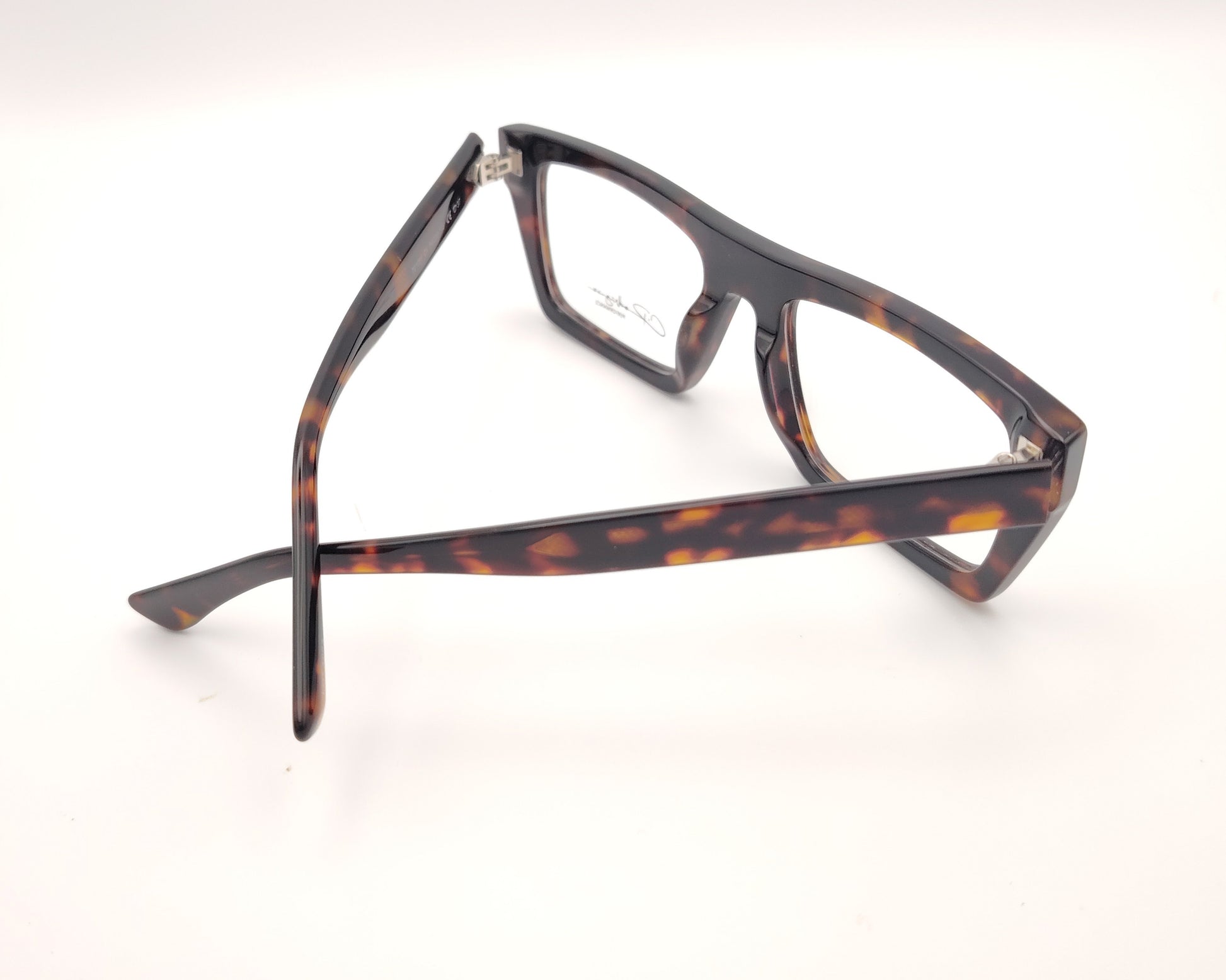 gafas graduadas rectangulares carey oscuro de pasta 