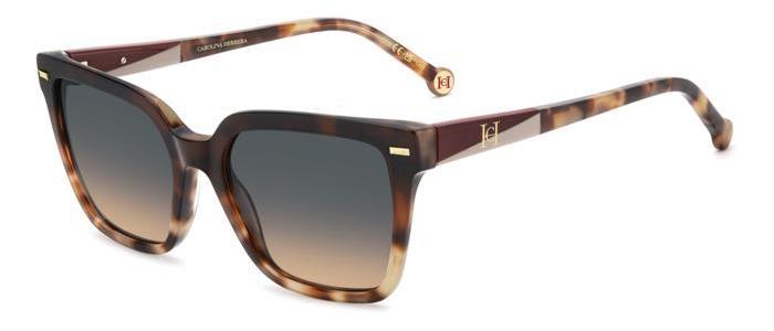 gafas de sol carolina herrera oversize carey burdeos con lentes degradadas y detalle dorado