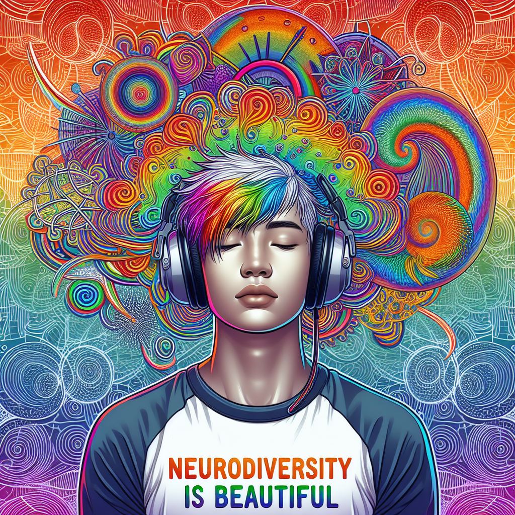 Persona que representa la neurodiversidad