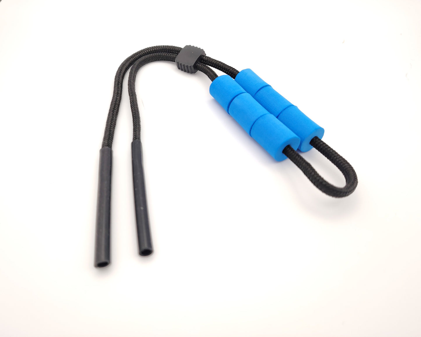 cordones flotantes para gafas con sujeción de silicona en negro y azul