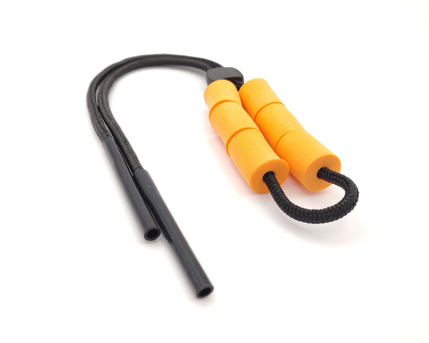 cordones flotantes para gafas con sujeción de silicona en negro y naranja