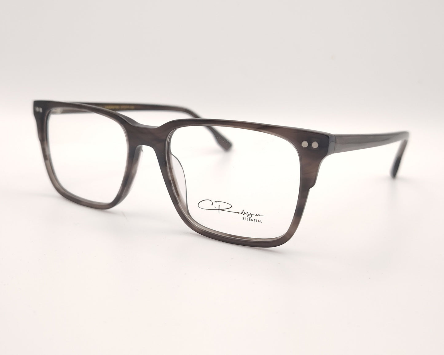 gafas graduadas rectangulares gris translúcido ligeras diseño moderno