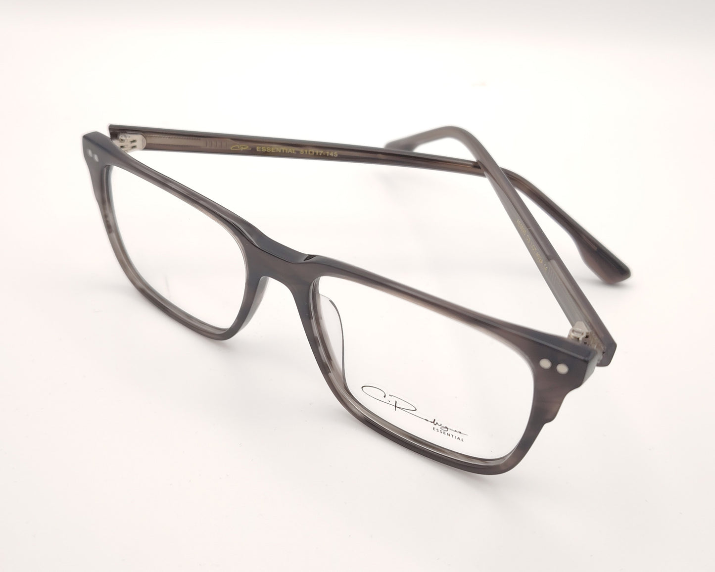 gafas graduadas rectangulares gris translúcido ligeras diseño moderno