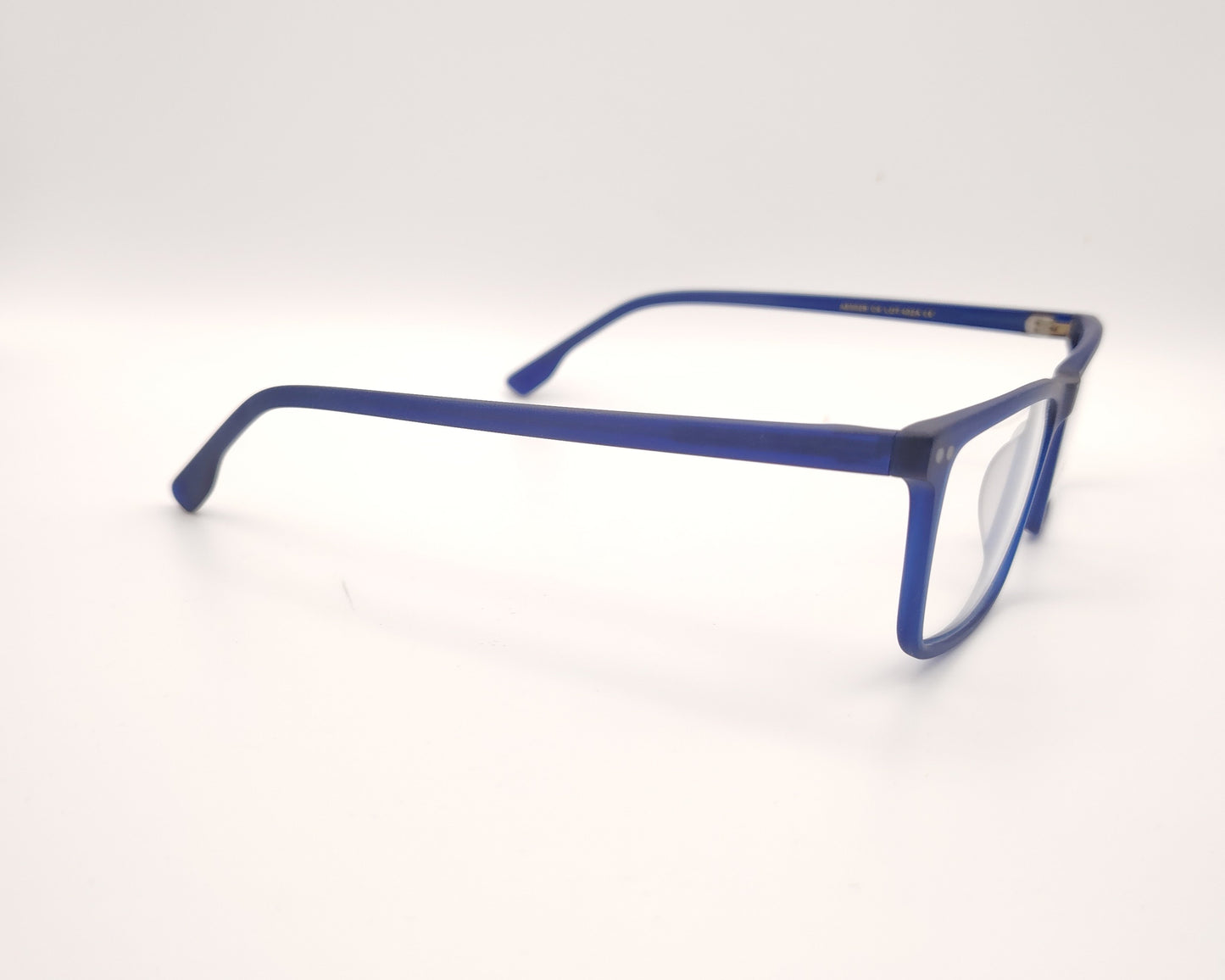 gafas graduadas rectangulares azul mate de diseño clásico ligero y cómodo