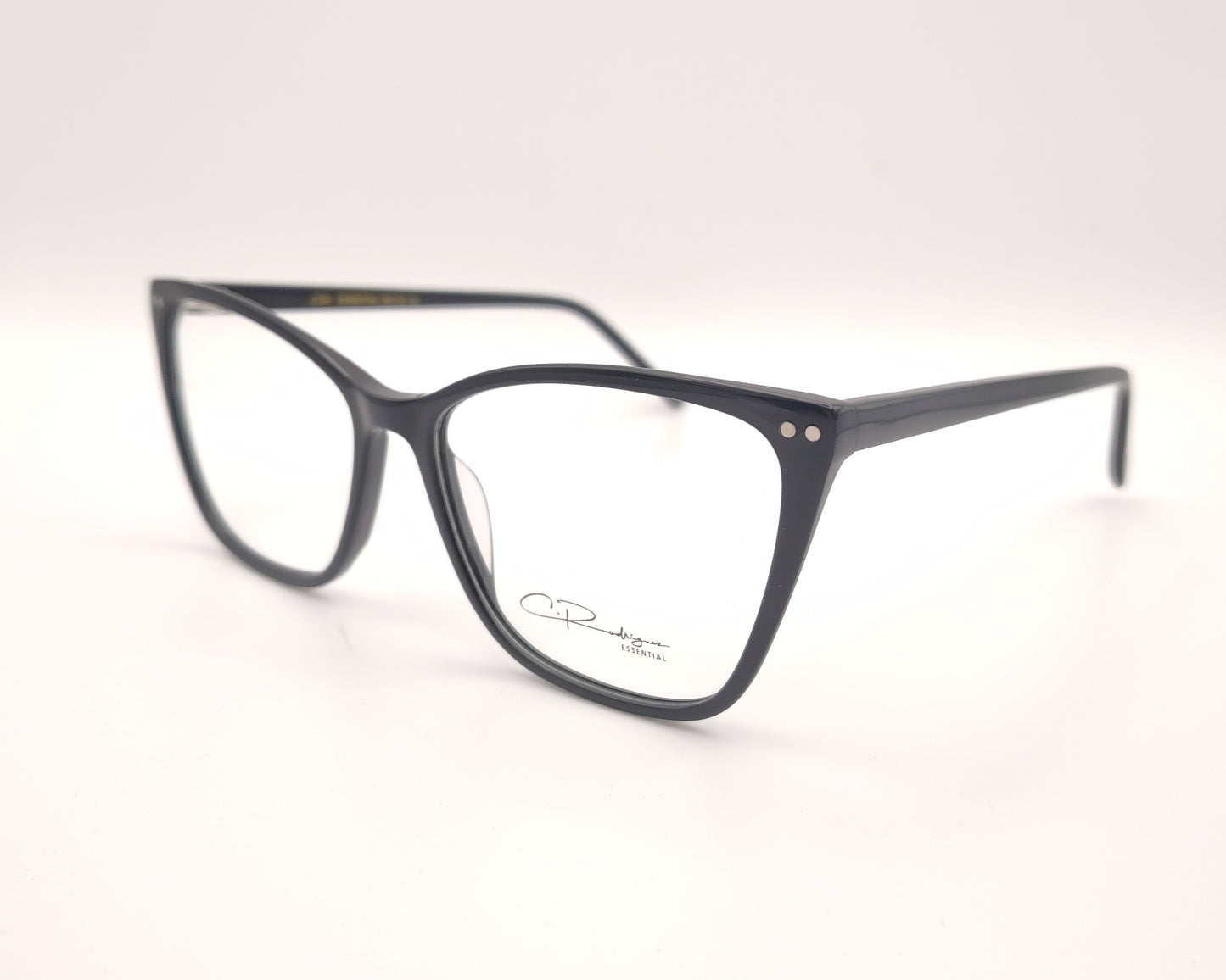 gafas graduadas negras con forma cat eye suave