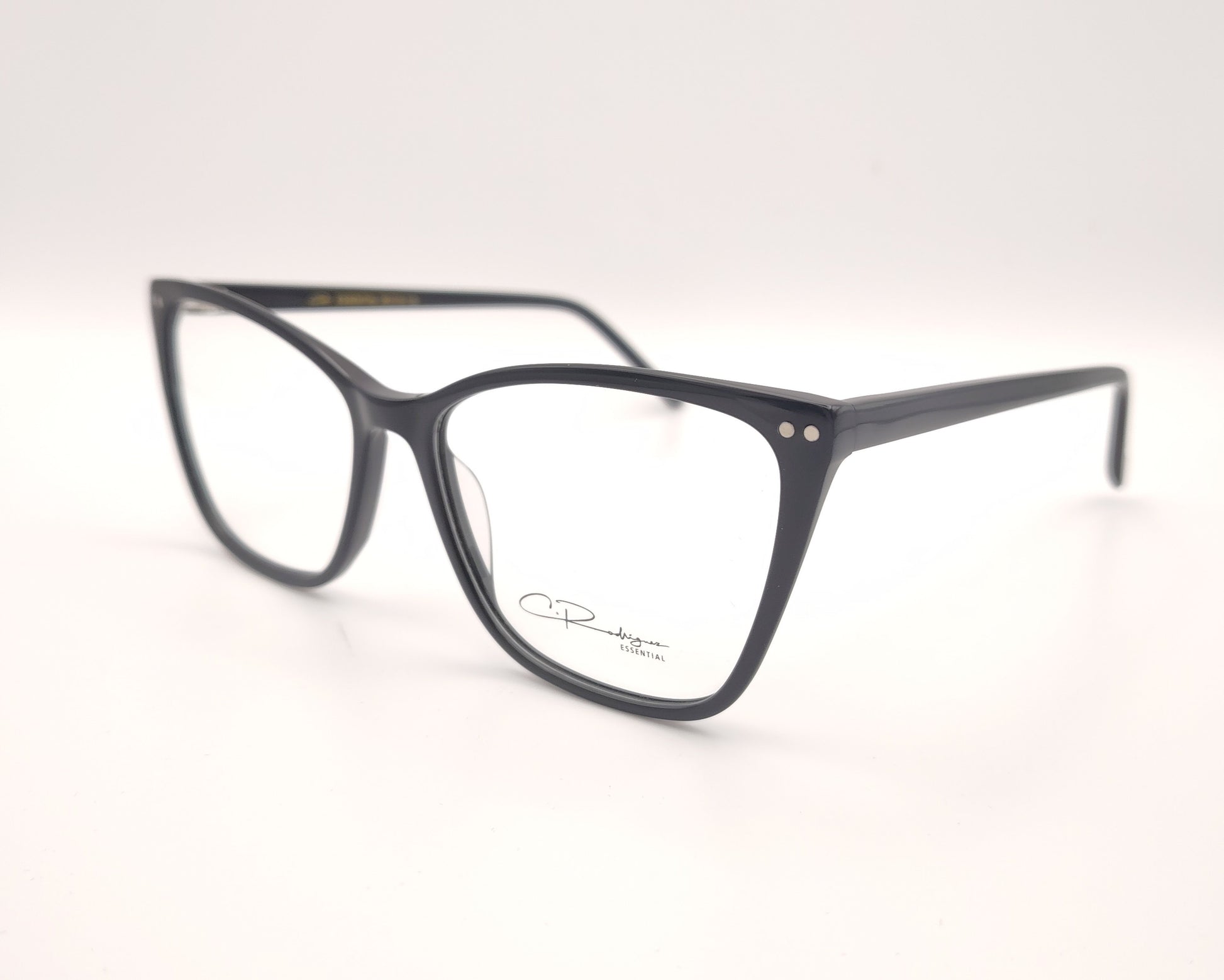 gafas graduadas negras con forma cat eye suave