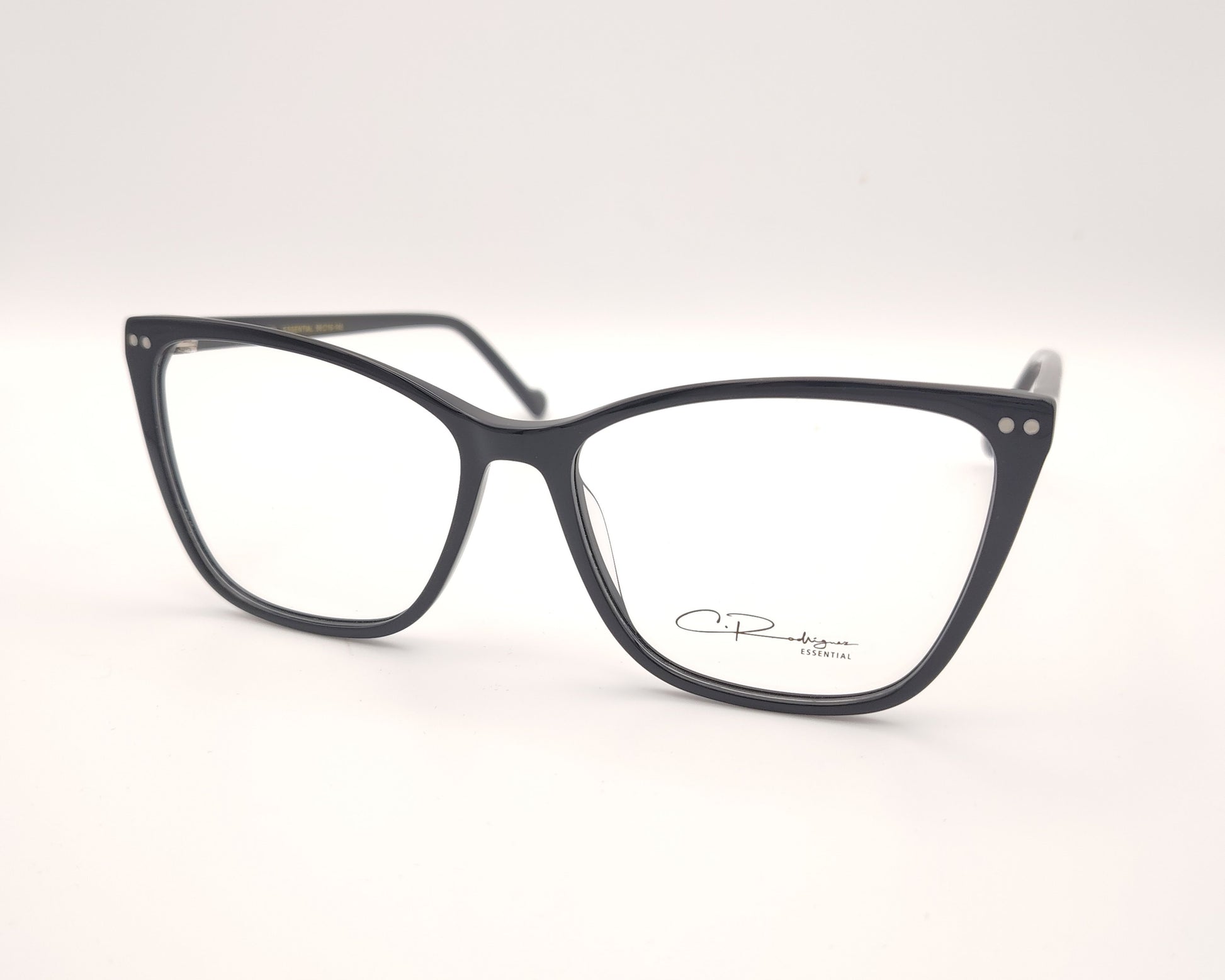 gafas graduadas negras con forma cat eye suave
