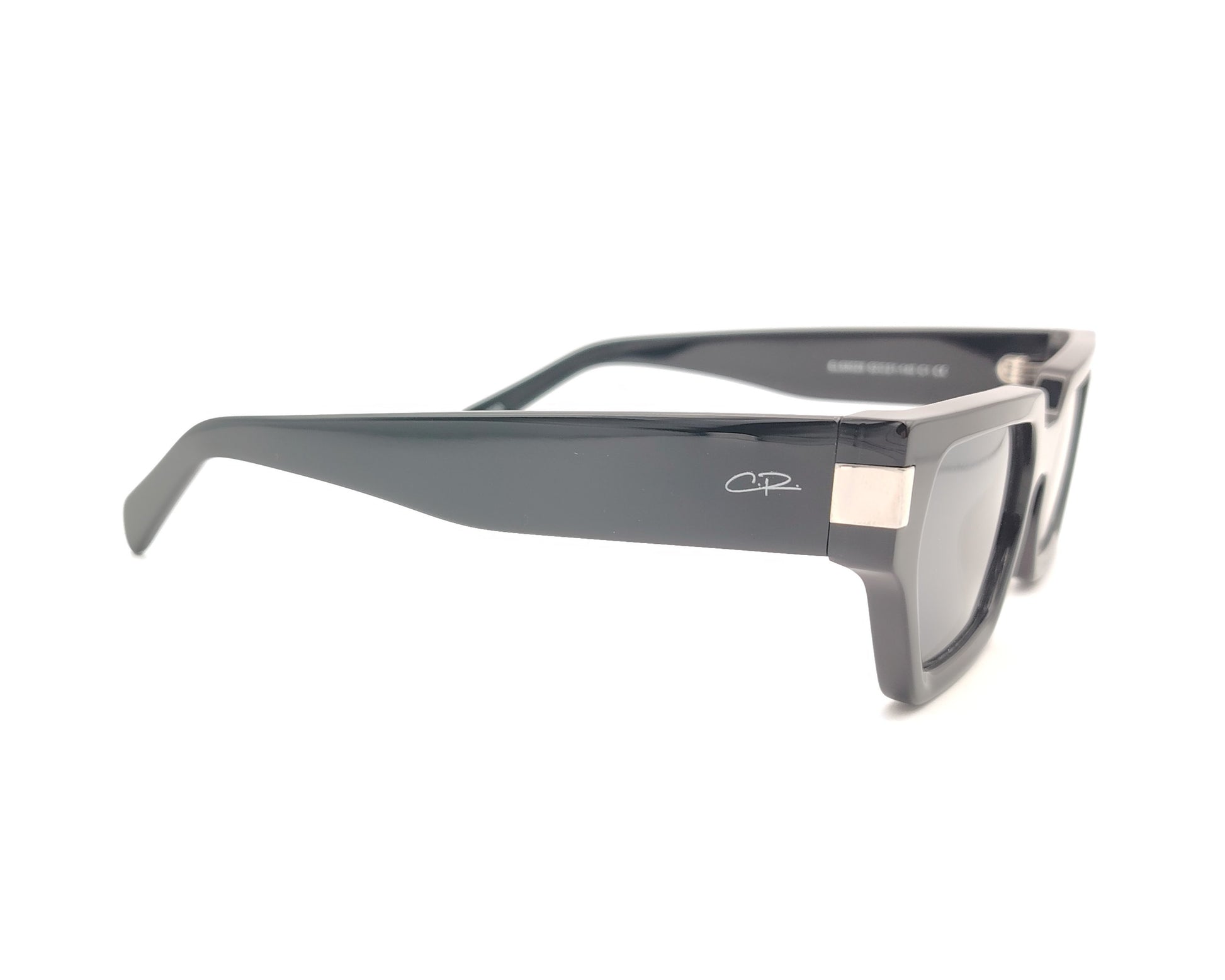 gafas de sol negras de acetato con forma geométrica y lentes oscuras polarizadas