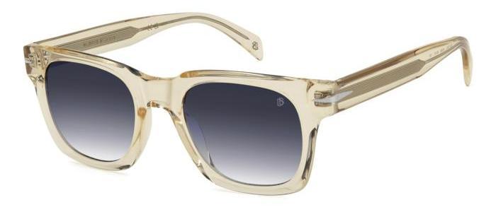 gafas de sol transparentes color champagne con lentes degradadas azules