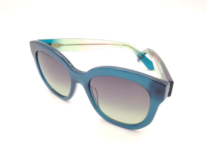 gafas de sol emilio pucci ep 254 90b azules oversize con lentes degradadas y varillas multicolor