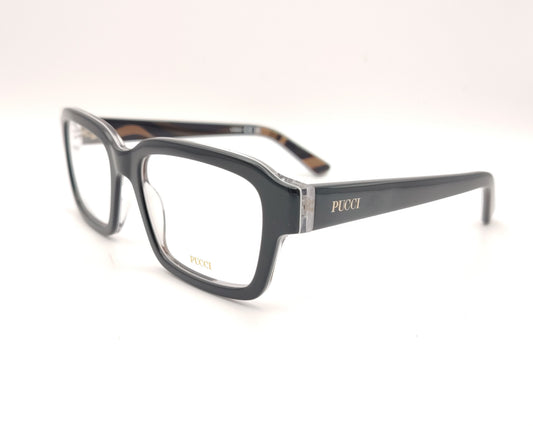 gafas graduadas emilio pucci ep 5283 005 negras rectangulares con detalle estampado en el interior