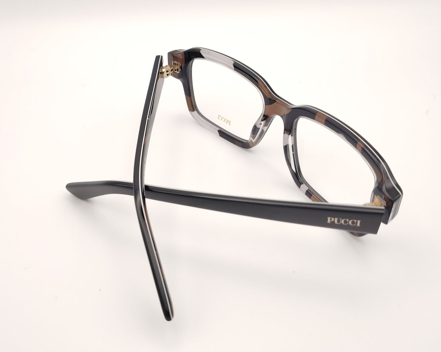 gafas graduadas emilio pucci ep 5283 005 negras rectangulares con detalle estampado en el interior