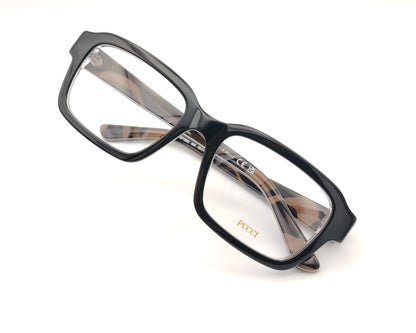 gafas graduadas emilio pucci ep 5283 005 negras rectangulares con detalle estampado en el interior