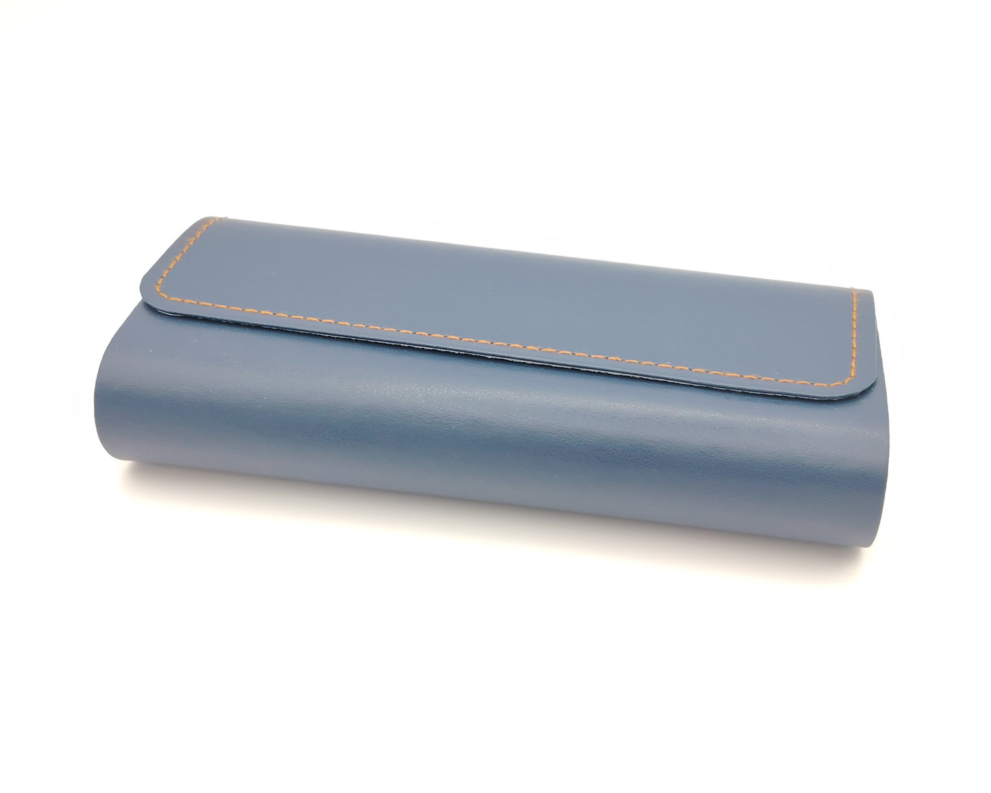 estuche para gafas rígido azul con textura suave