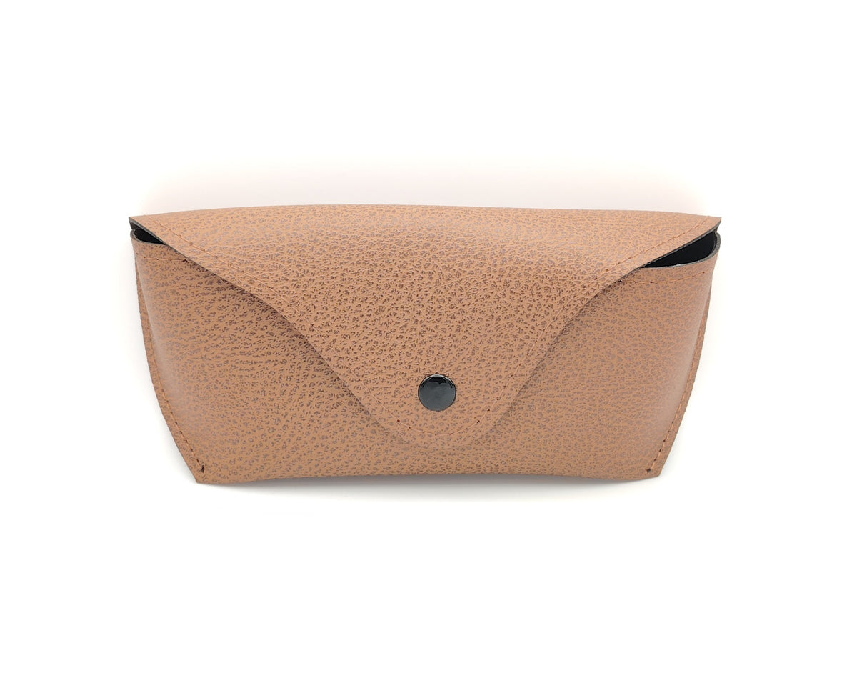 FEFI - Estuche Rígido Para Gafas | Imitación Madera | Marrón Oscuro | Talla Única | Con Paño De Microfibra | Protección Antigolpes