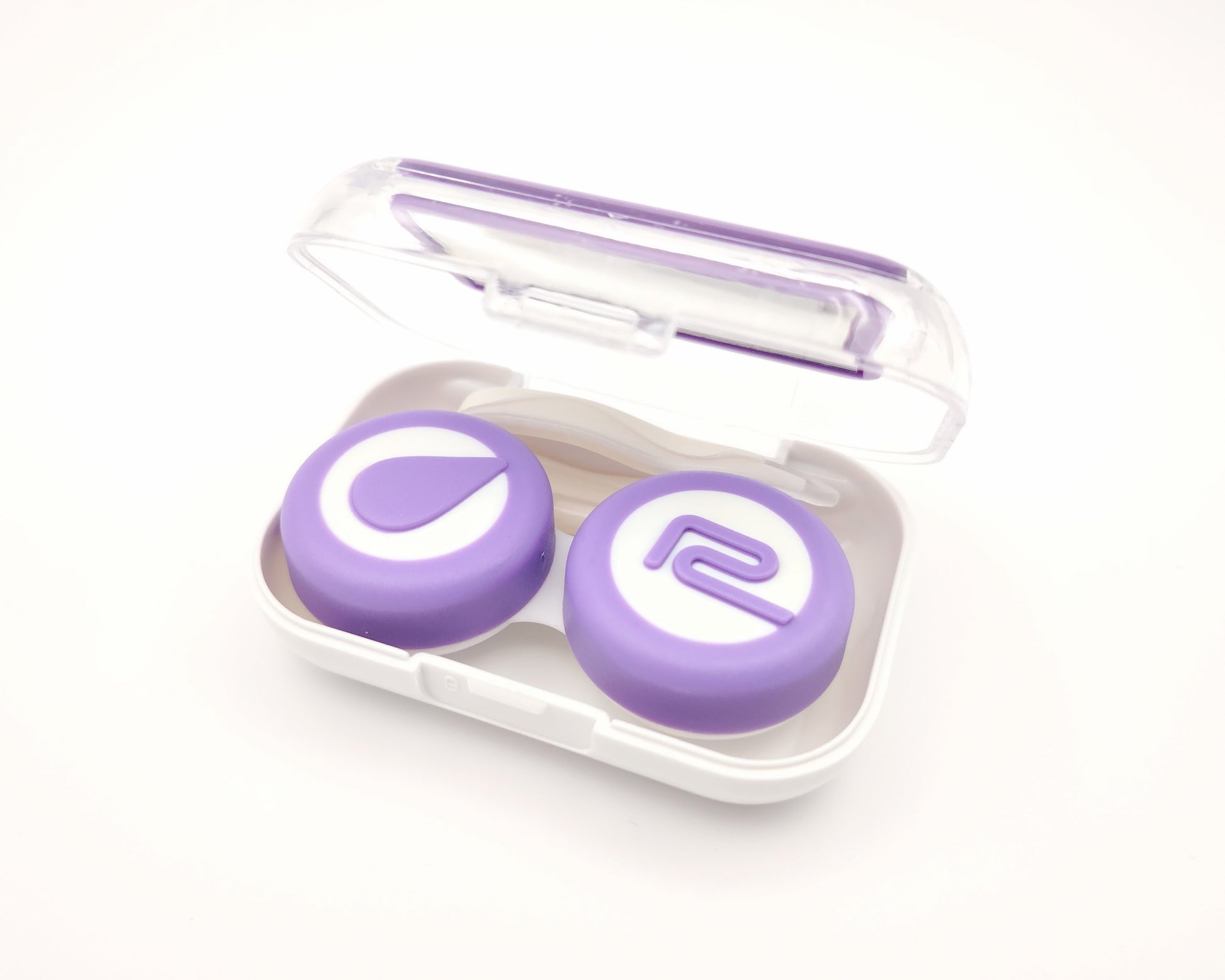 estuches para lentes de contacto con espejo y pinza compactos y coloridos