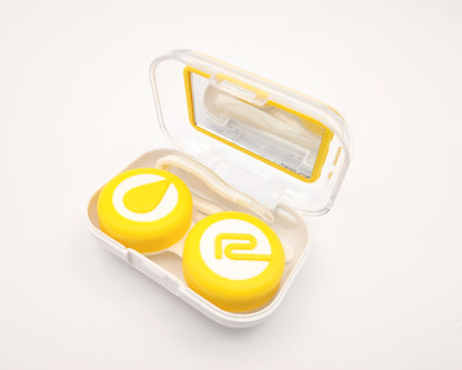 estuches para lentes de contacto con espejo y pinza compactos y coloridos