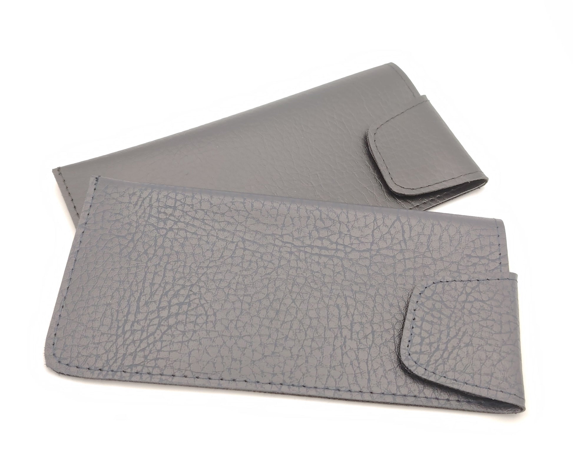 estuche portagafas segovia en negro y azul oscuro texturizado con cierre de velcro