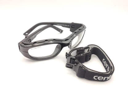gafas deportivas graduadas infantiles en negro  diseño envolvente protección ocular resistente para deporte 