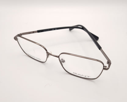 gafas de vista gant con montura cuadrada de metal en color gris plomo 