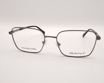 gafas de vista gant con montura cuadrada de metal en color gris plomo 
