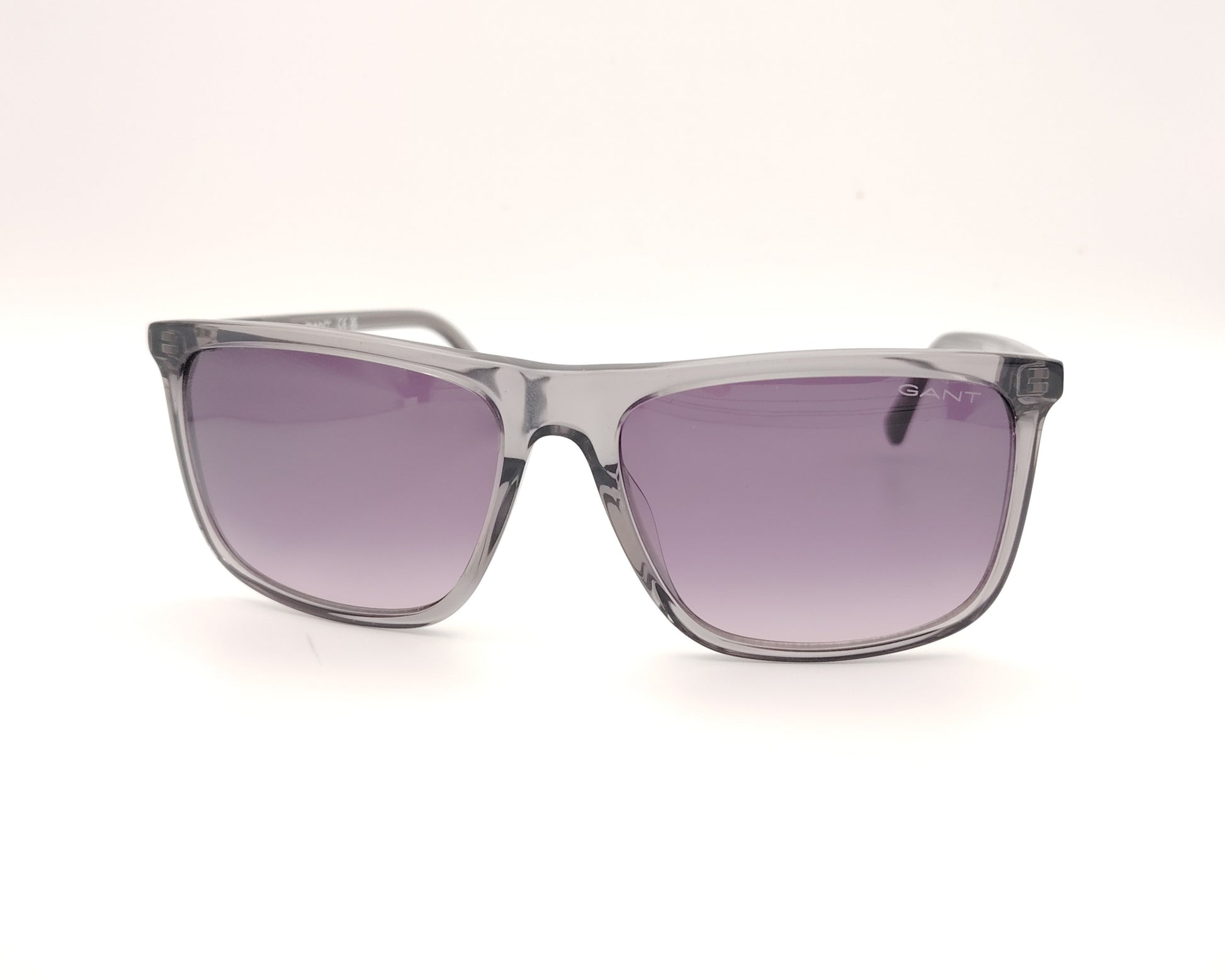gafas de sol gant ga7219 20b gris translúcido con lentes degradadas gris violeta