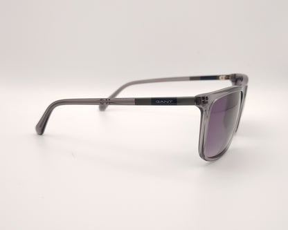 gafas de sol gant ga7219 20b gris translúcido con lentes degradadas gris violeta