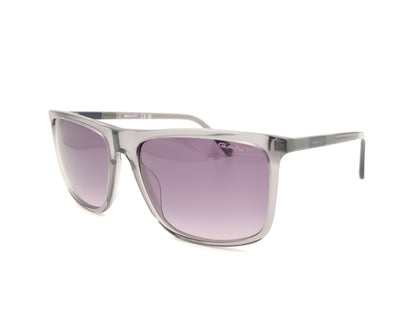 gafas de sol gant ga7219 20b gris translúcido con lentes degradadas gris violeta