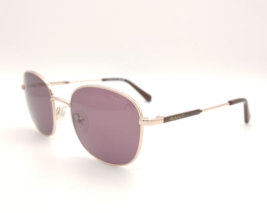 gafas de sol gant ga7222 28f dorado rosado con lentes rosa ahumado