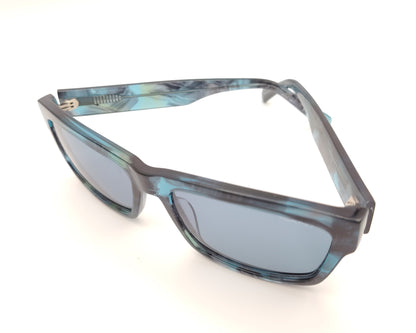 gafas de sol gant ga7230 55v rectangulares azul jaspeado con lentes azules
