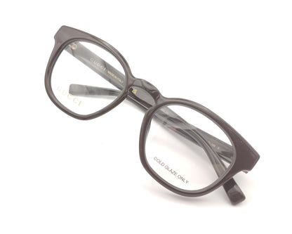 gafas gucci de forma redonda en pasta marrón chocolate