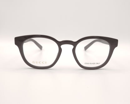 gafas gucci de forma redonda en pasta marrón chocolate