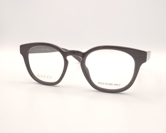 gafas gucci de forma redonda en pasta marrón chocolate