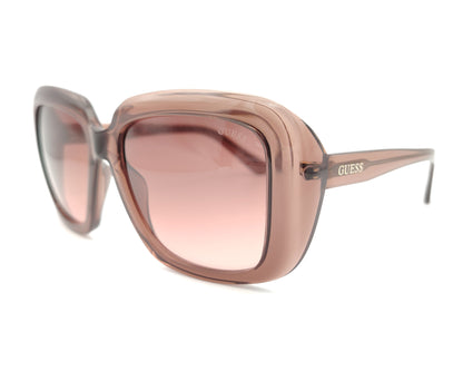 gafas guess oversize cuadradas en rosa ahumado con lentes del mismo tono