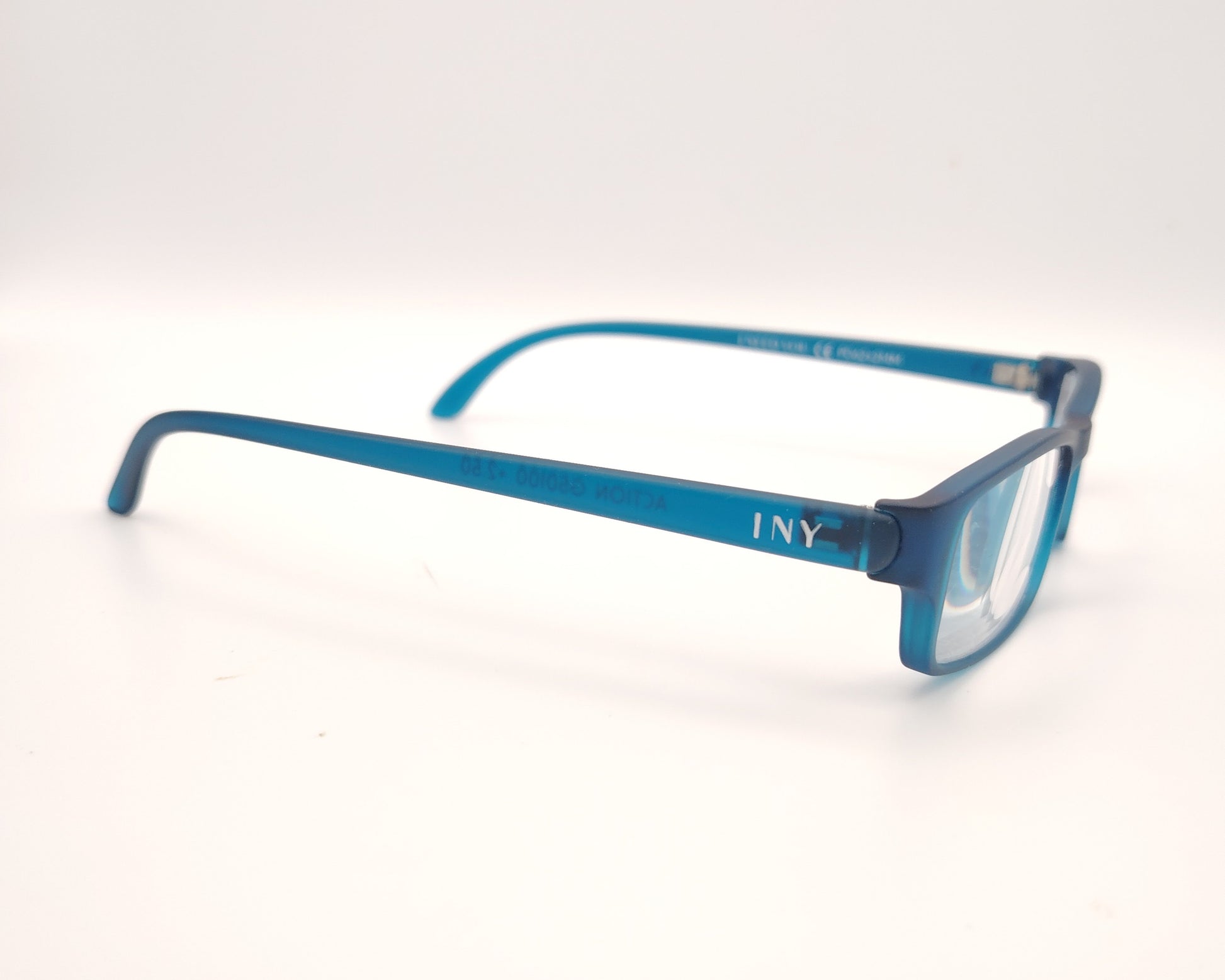 gafas premontadas  para presbicia de 2.50 dioptrías en pasta azul traslúcido