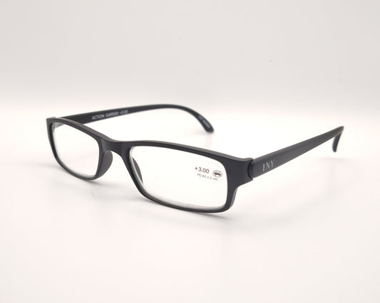 gafas premontadas negras rectangulares para presbicia