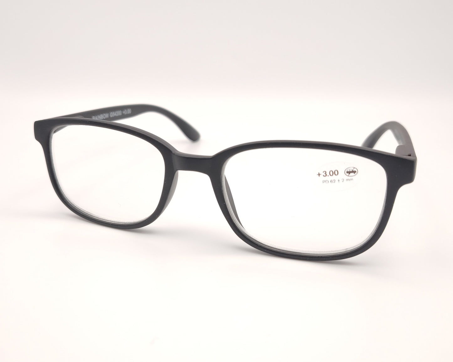 gafas premontadas para lectura i need you rainbow con montura ligera de policarbonato negro mate y forma rectangular redondeada