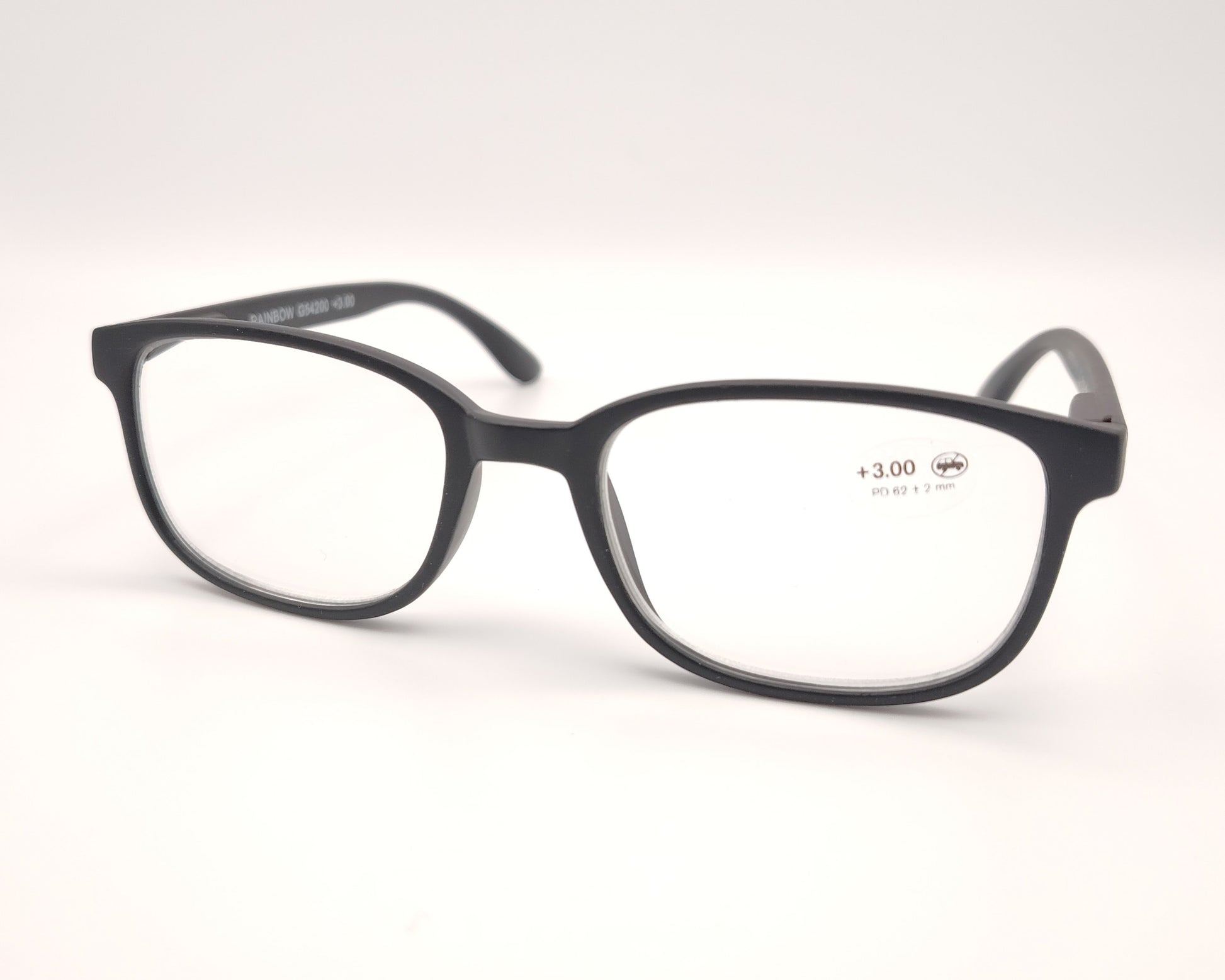 gafas premontadas para lectura i need you rainbow con montura ligera de policarbonato negro mate y forma rectangular redondeada