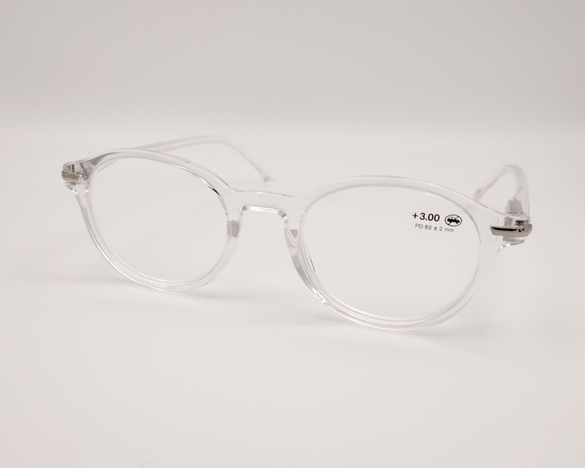 gafas de lectura i need you tropic con montura translúcida color cristal +3.00 dioptrías