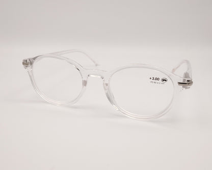 gafas de lectura i need you tropic con montura translúcida color cristal +3.00 dioptrías