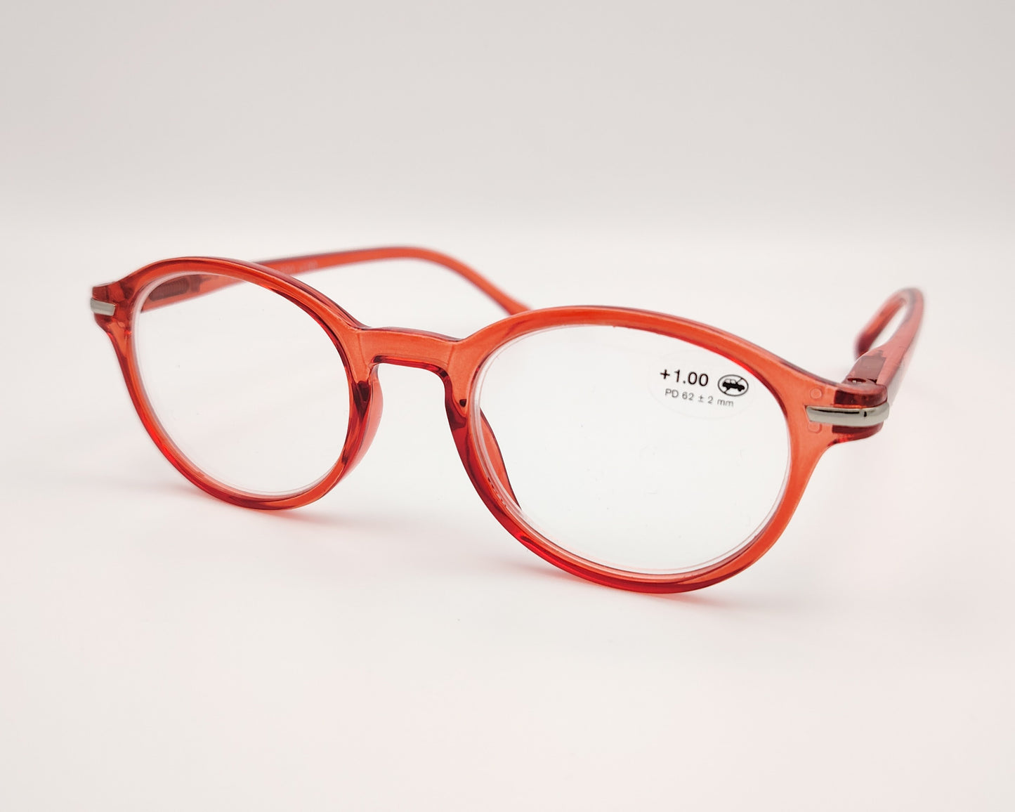 gafas de lectura i need you tropic con montura translúcida color rojo +1.00 dioptrias